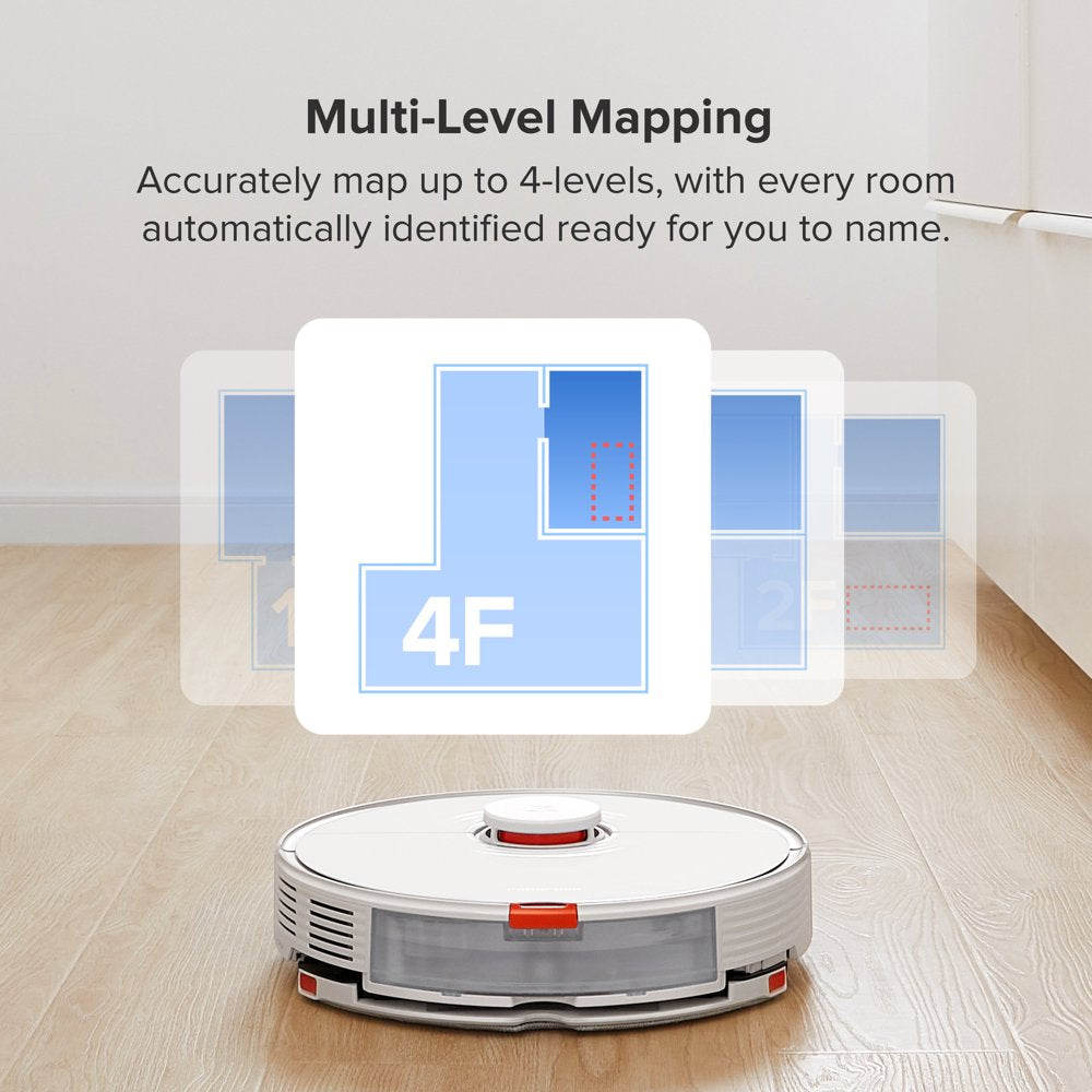 ® S7-WHT Robot Vacuum Cleaner with Sonic Mopping, Strong 2500PA Suction