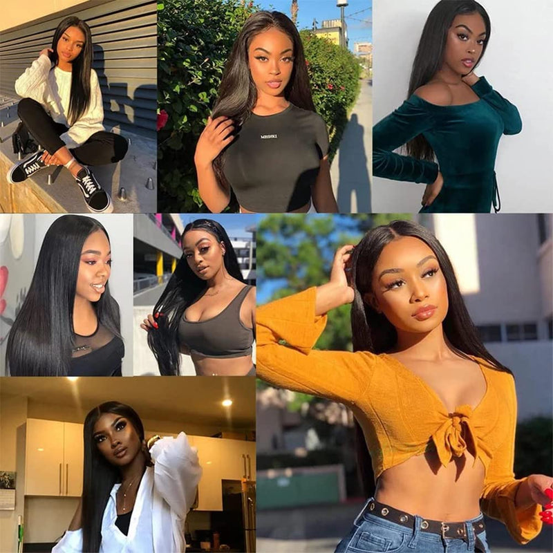 10A Straight Hair Bundles Brazilian Virgin Human Hair Bundles Straight 18 20 22 Inch 100% Unprocessed Virgin Hair Straight Weave Bundles Human Hair 3 Bundles Deals