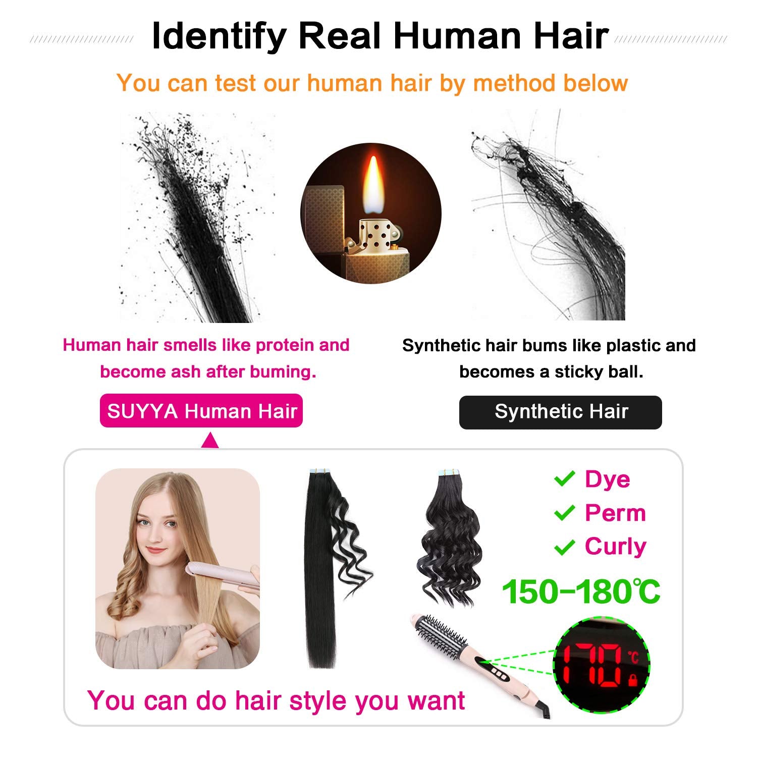 Tape in Hair Extensions Human Hair 18 Inches 50G/Pack 20Pcs Straight Seamless Skin Weft Jet Black Tape Hair Extensions (18 Inches #1 Jet Black)