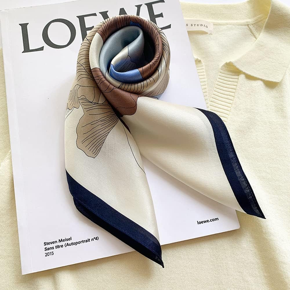 100% Pure Mulberry Silk Scarf 27"'X27"(In) Square Scarf Head Scarf Neck Scarf Headscarf for Women with Gift Packed