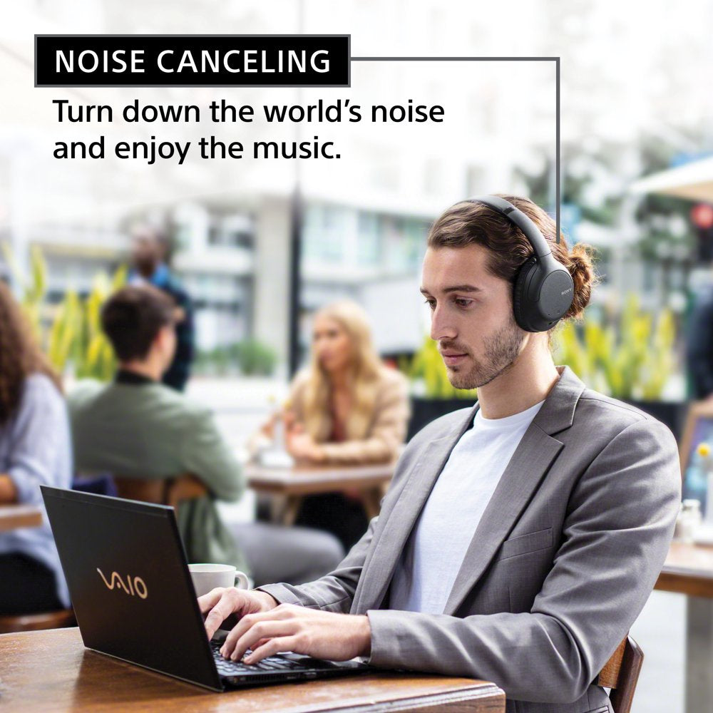 Wireless Over-Ear Noise Canceling Headphones with Microphone, Black, WHCH710N/B