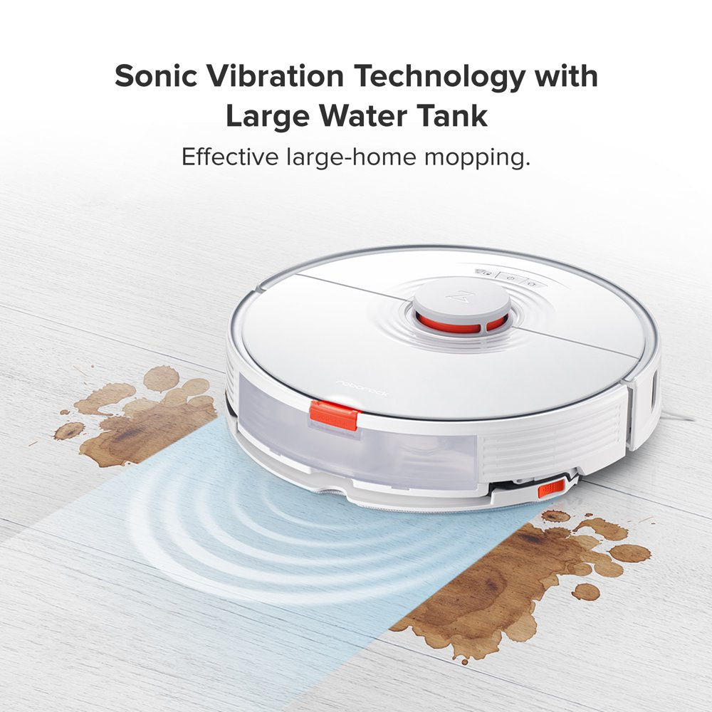 ® S7-WHT Robot Vacuum Cleaner with Sonic Mopping, Strong 2500PA Suction