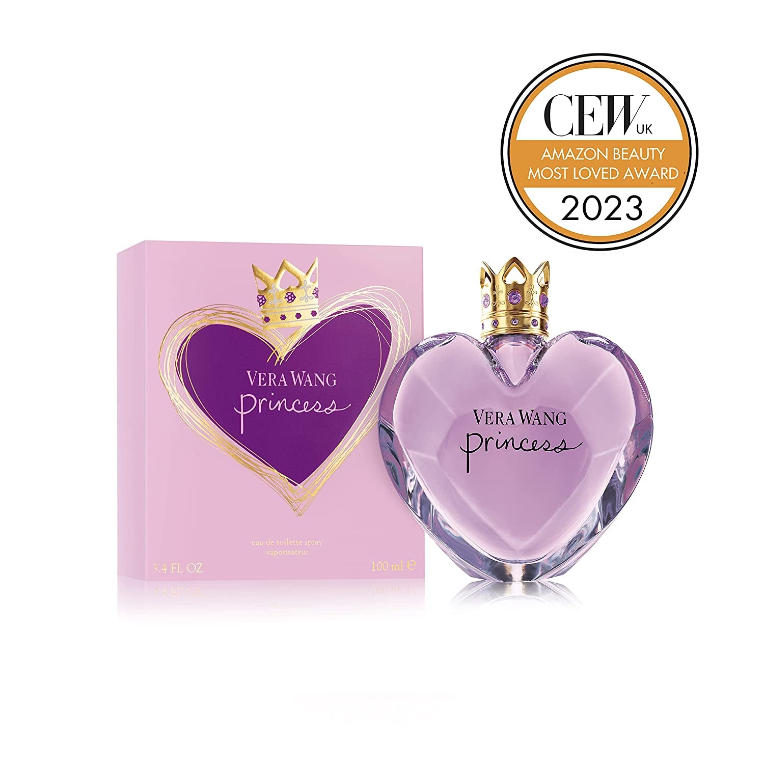 Vera Wang Princess Eau De Toilette Spray for Women, Vanilla, 3.4 Fl Ounce