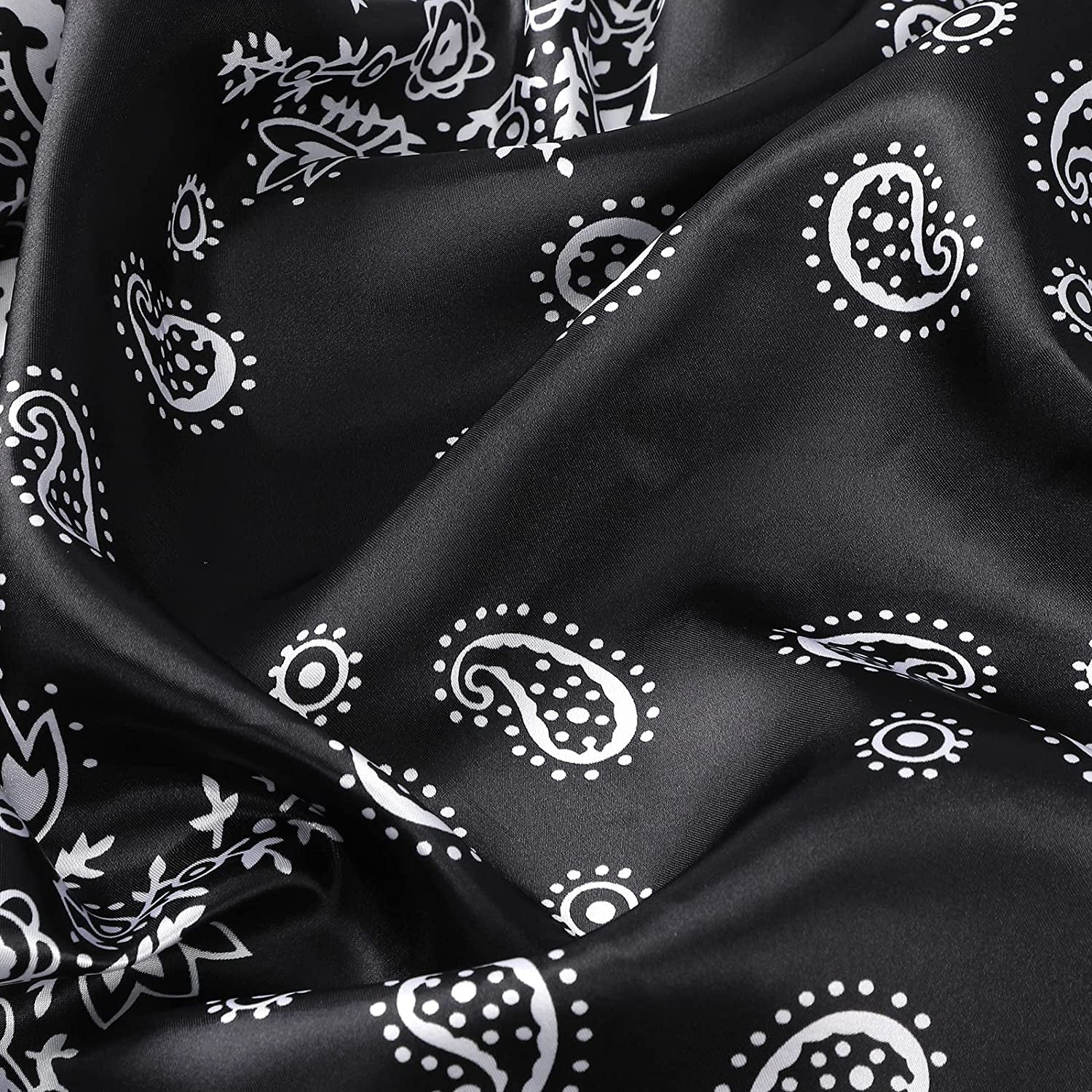 35" Large Square Satin Head Scarf - Silk Hair Scarf Square Hair Bandanas Large Scarf Sleeping Head Wraps for Women