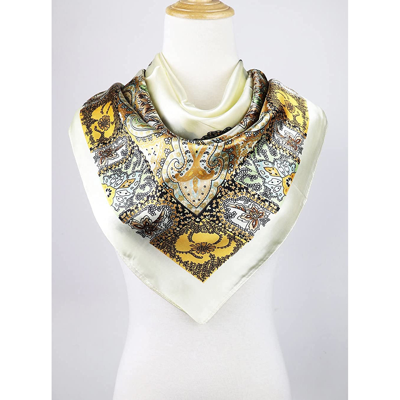 Women'S 35" Satin Square Silk like Hair Scarves and Wraps Headscarf for Sleeping