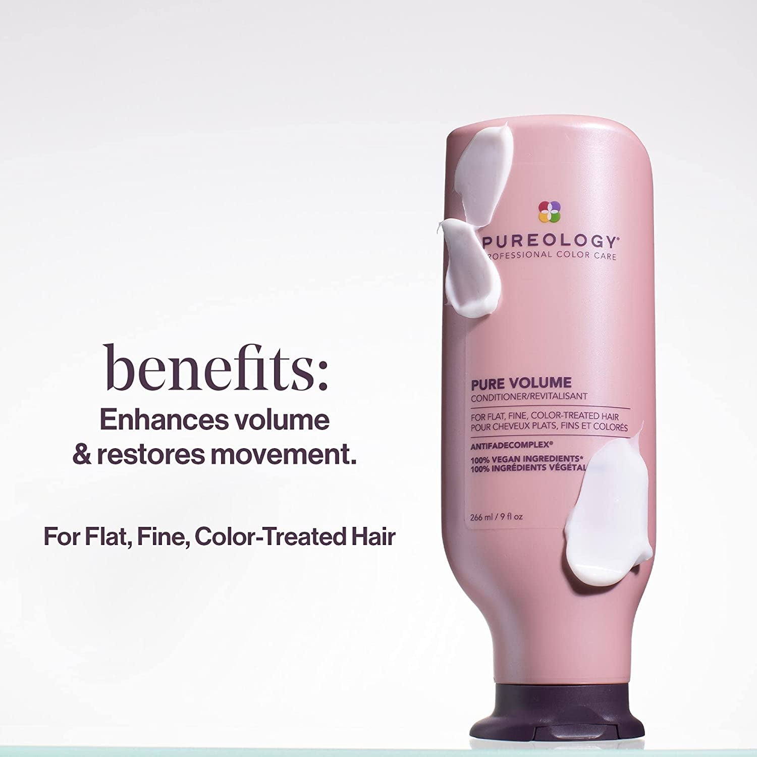 Pure Volume Conditioner | for Flat, Fine, Color-Treated Hair | Restores Volume & Movement | Sulfate-Free | Vegan