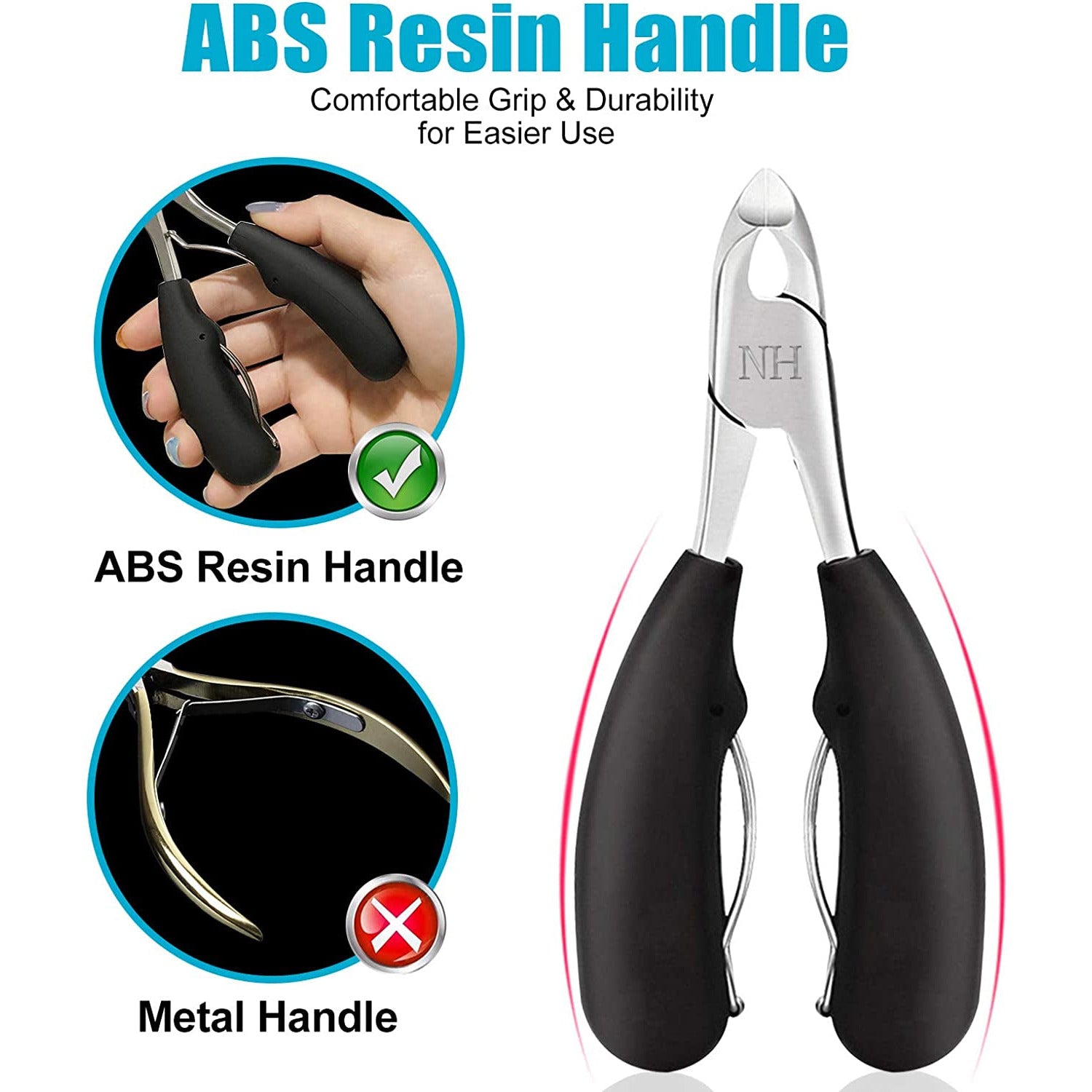 Podiatrist Toenail Clippers, Professional Thick & Ingrown Toe Nail Clippers for Men & Seniors, Pedicure Clippers Toenail Cutters, Super Sharp Curved Blade Grooming Tool