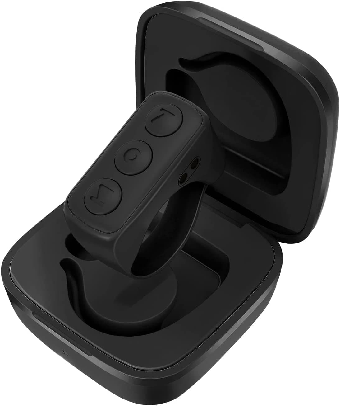 Tiktok Remote Control Kindle App Page Turner, Bluetooth Camera Video Recording Remote, TIK Tok Scrolling Ring for Iphone, Ipad, Ios, Android - Black