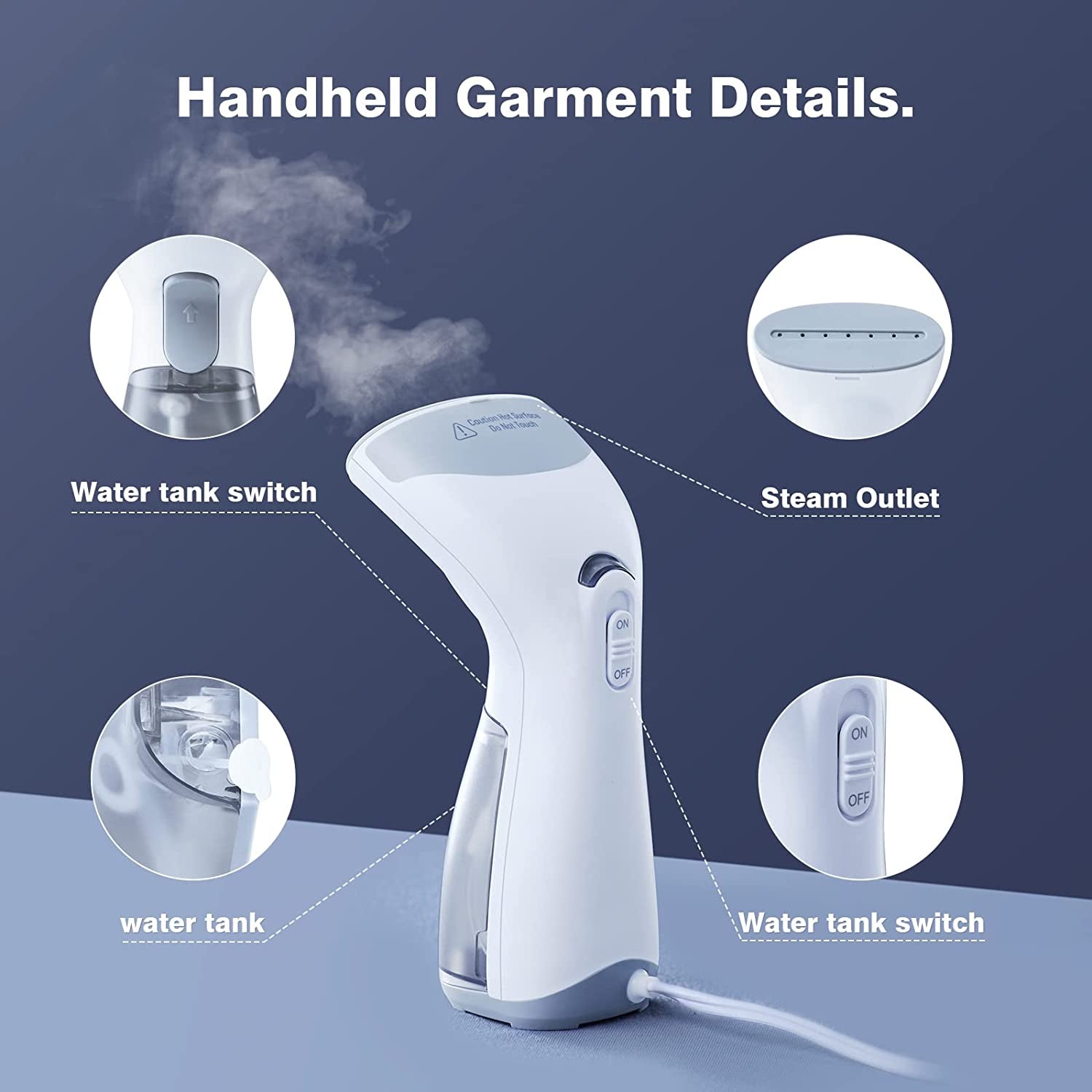 Steamer for Clothes, Powerful 20S Fast Heat-Up, Mini Portable Steam Iron for Travel, Clothing Steamer, Handheld Garment Steamer,Plancha a Vapor Para Ropa, for All Kind of Fabrics, Only US, 120V, 150ML