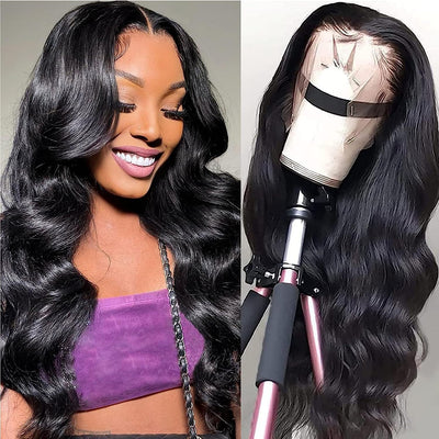 Body Wave Lace Front Wigs Human Hair 13X4 HD Lace Frontal Wig Human Hair Pre Plucked with Baby Hair Wigs for Black Women Human Hair Brazilian Virgin 150% Density (20 Inch)