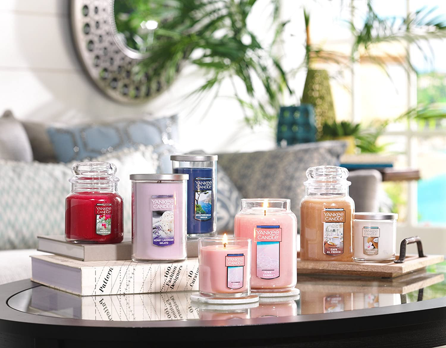 Yankee Candle Pink Sands Scented, Classic 22Oz Large Jar Single Wick Candle, over 110 Hours of Burn Time