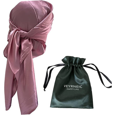 35”Large Square Satin Head Scarf-Silk Feeling Neck Scarves Floral Hair Wraps and Sleeping Bandanas for Women