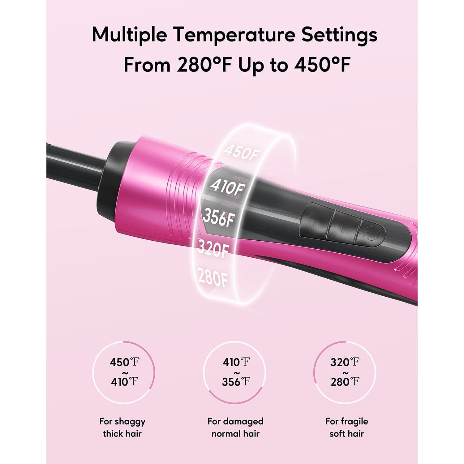 Hot Comb Electric, Pressing Combs for Black Hair, Wigs & Beard, Anti-Scald Straightening Comb with Keratin & Argan Oil Infused Teeth, Temperatures Adjustable, 60 Min Auto Shut off Pink