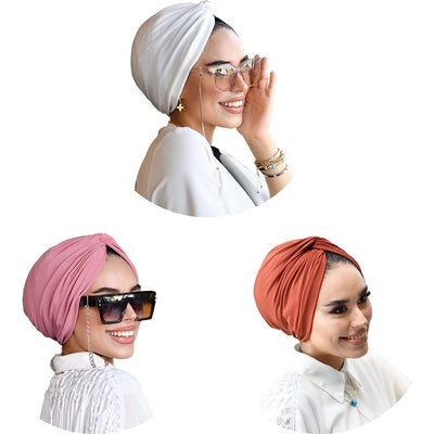 Knot Turbans-Turbans for Women-Hijab for Women|Hair Wraps-Chemo-Cancer Head Wraps for Women|Hijab Undercap-Instant Hijab