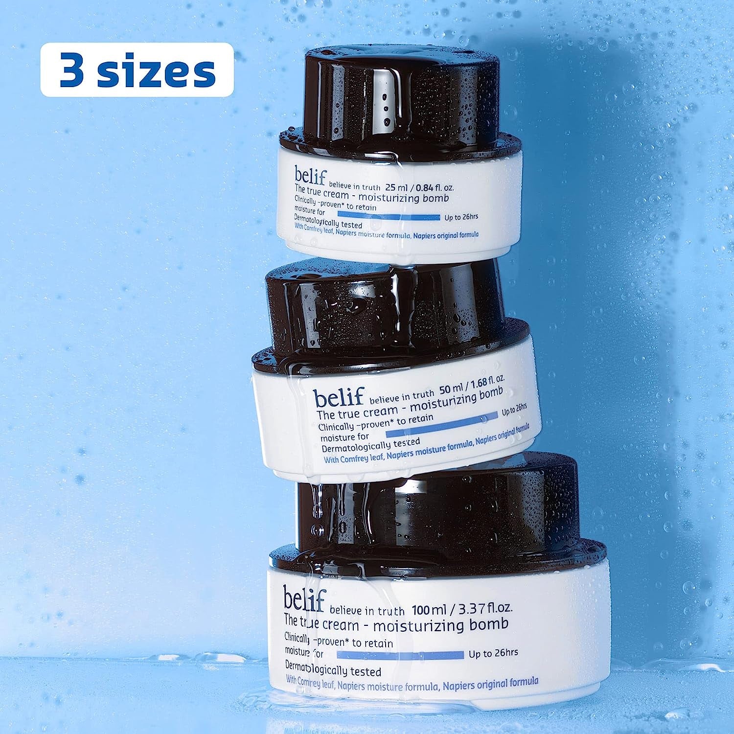 Belif the True Cream Moisturizing Bomb | Intensive Face Moisturizer for 26 Hour Hydration | Soothing & Nourishing Cream W/ Panthenol, Comfrey Leaf & Oat Extract | Cream for Dry, Sensitive Skin