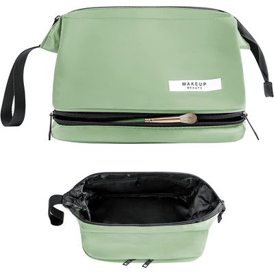 Travel Makeup Bag Cosmetic Bag Makeup Bag Toiletry Bag for Women and Girls (Large Green)