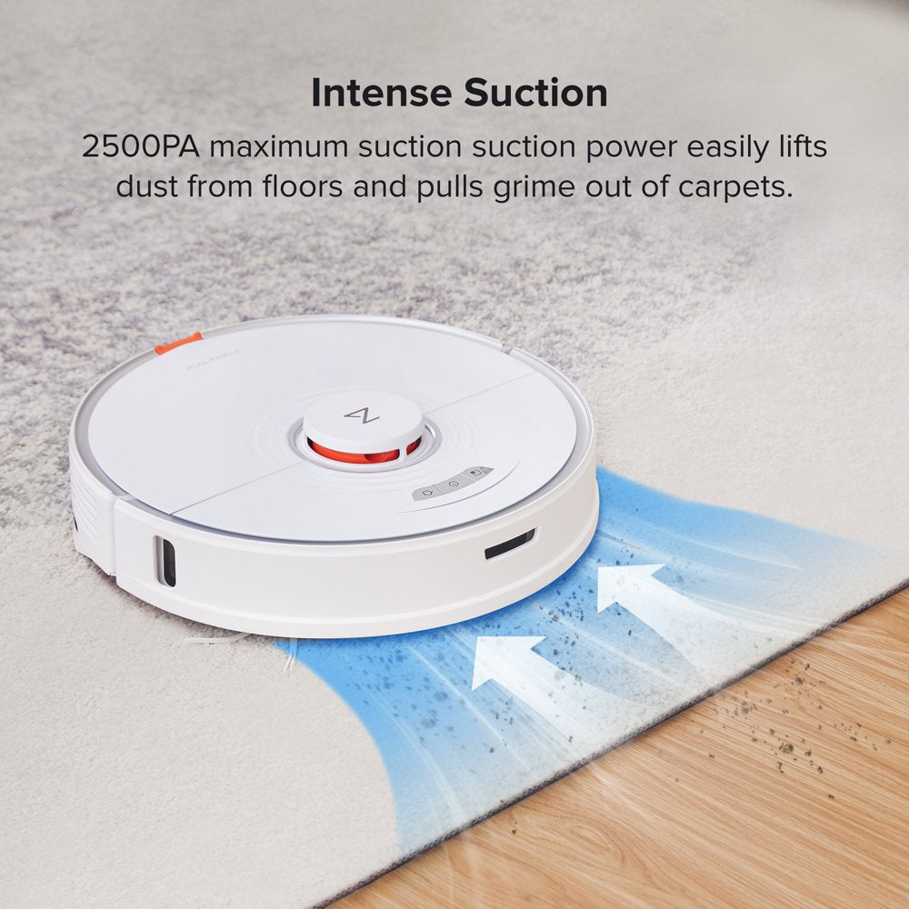 ® S7-WHT Robot Vacuum Cleaner with Sonic Mopping, Strong 2500PA Suction