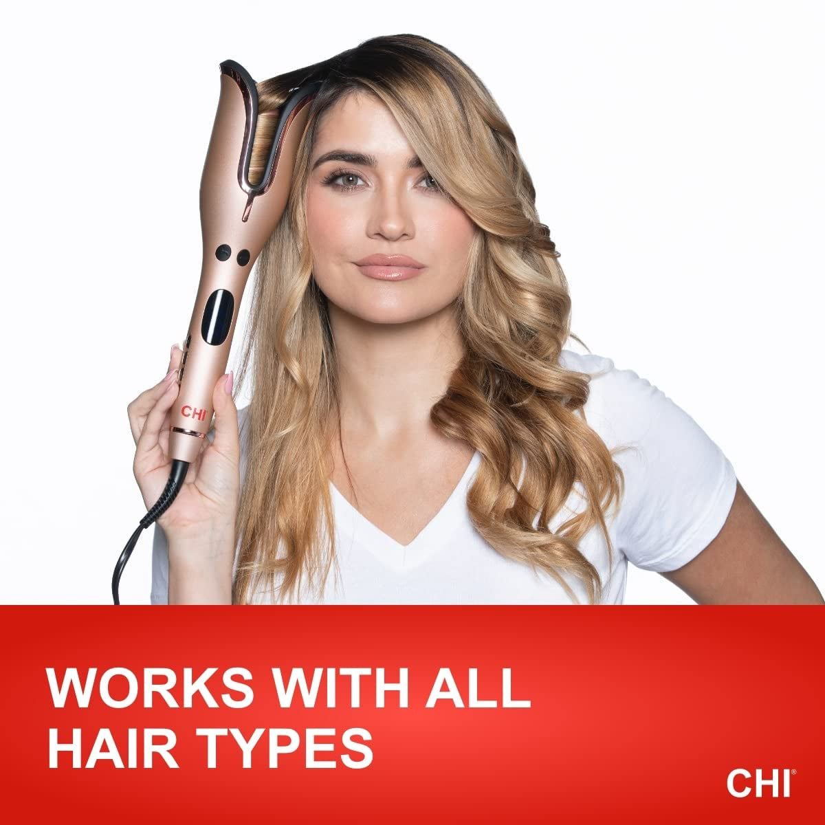 Spin N Curl Special Edition Rose Gold Hair Curler 1". Ideal for Shoulder-Length Hair between 6-16” Inches.
