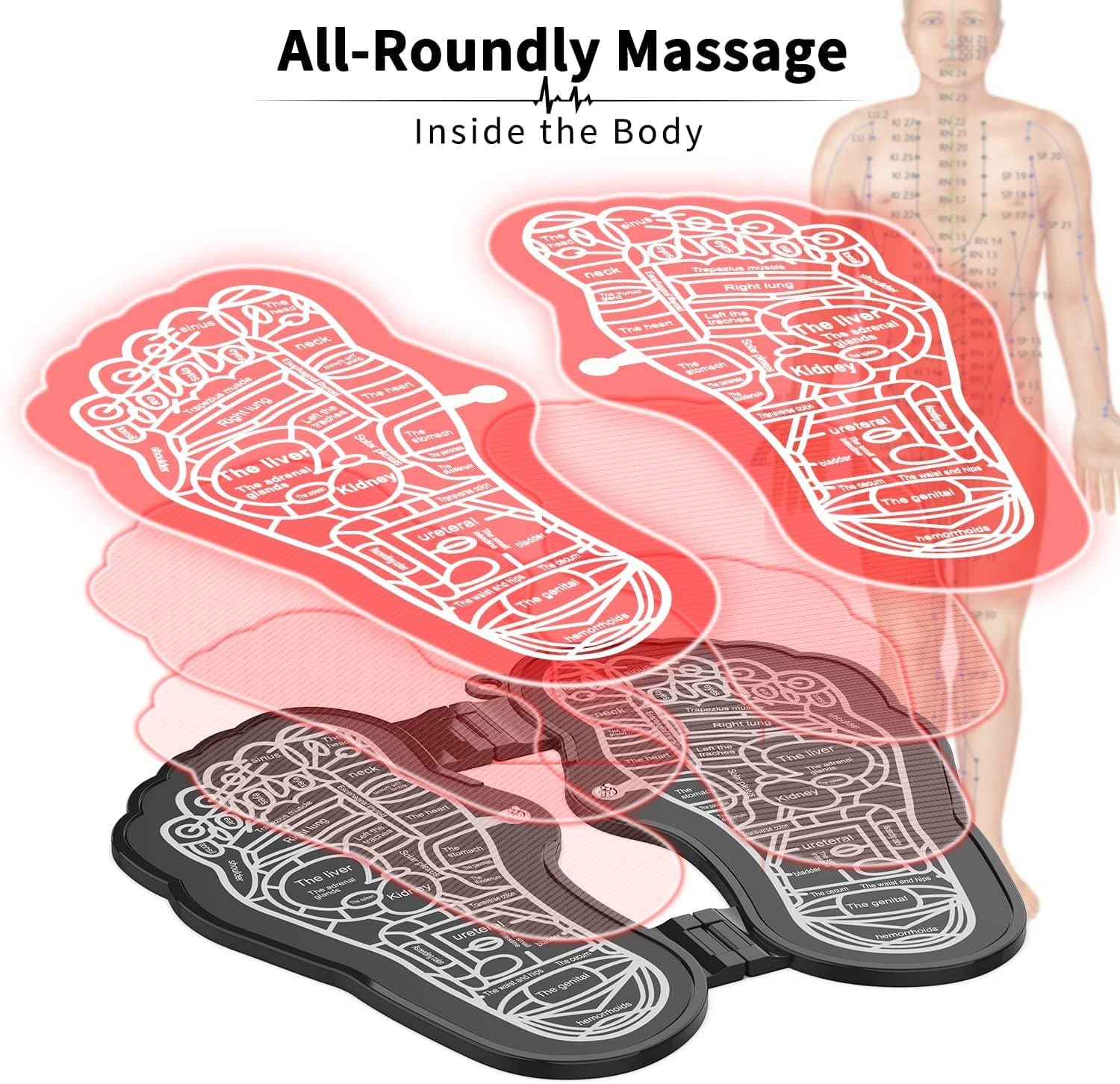 EMS Foot Stimulator Massager Mat - Electric Feet Acupressure Pad Acupuncture Massager Legs Circulation Machine anti Fatigue Sore Feet Relief Device Relaxation Gifts for Women Men